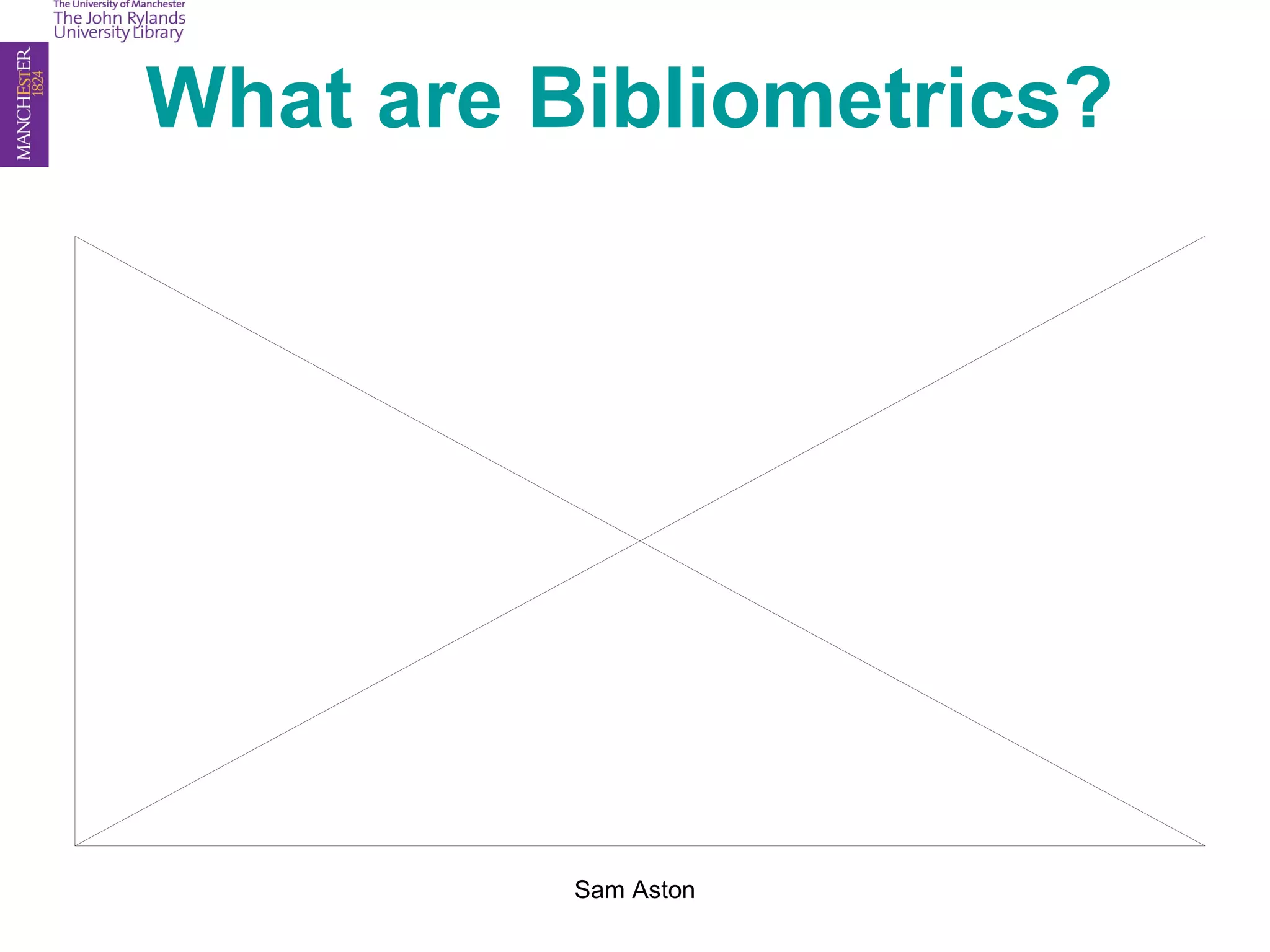 Sam Aston
What are Bibliometrics?
 