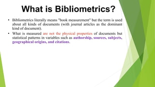 Bibliometric study | PPTX