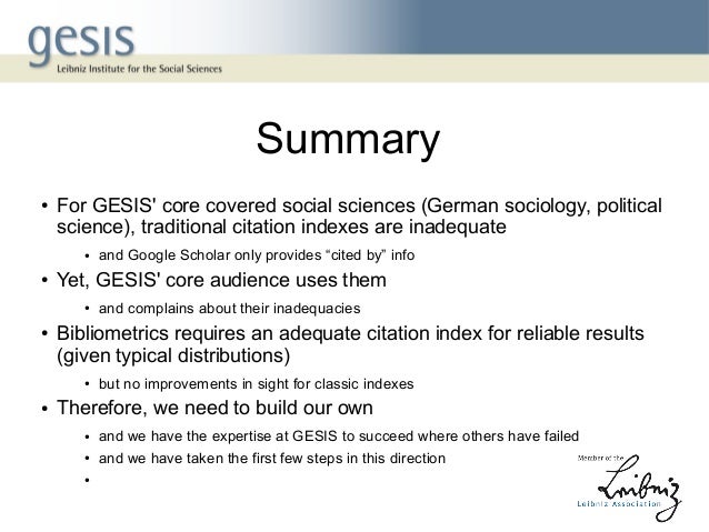 Towards a Semantic Citation Index for the German Social
