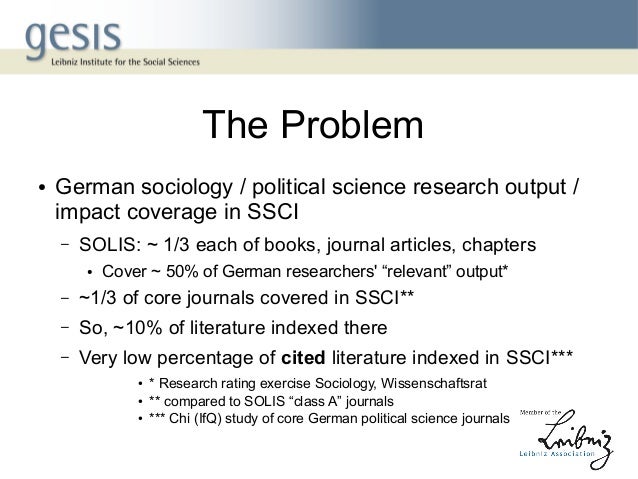 Towards a Semantic Citation Index for the German Social