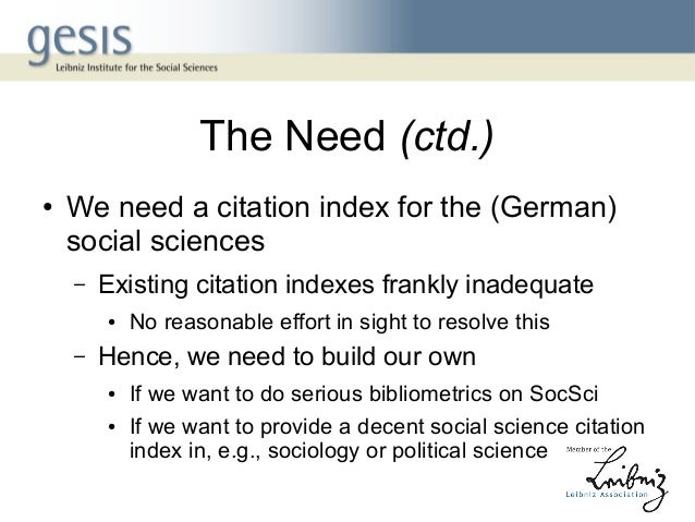 Towards A Semantic Citation Index For The German Social Sciences