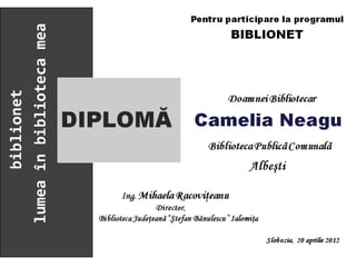 Premiere Biblionet Runda a III-a Ialomiţa