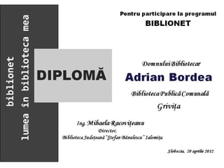Premiere Biblionet Runda a III-a Ialomiţa