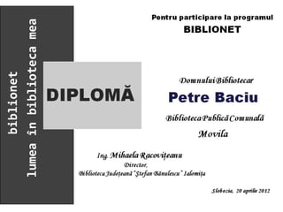 Premiere Biblionet Runda a III-a Ialomiţa