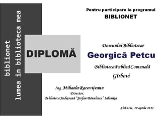 Premiere Biblionet Runda a III-a Ialomiţa