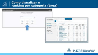 Como visualizar o
ranking por categoria (área)
 
