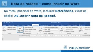 Como inserir nota de rodapé em trabalhos acadêmicos | PPTX