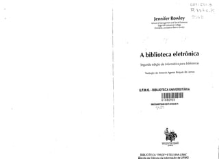 Biblioteca eletronica - Jennifer Rowley