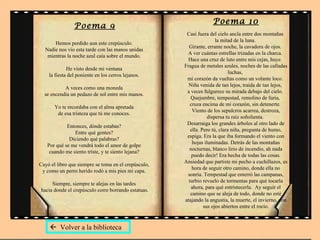 Poema 9 Hemos perdido aun este crepúsculo.  Nadie nos vio esta tarde con las manos unidas  mientras la noche azul caía sobre el mundo.  He visto desde mi ventana  la fiesta del poniente en los cerros lejanos.  A veces como una moneda  se encendía un pedazo de sol entre mis manos.  Yo te recordaba con el alma apretada  de esa tristeza que tú me conoces.  Entonces, dónde estabas?  Entre qué gentes?  Diciendo qué palabras?  Por qué se me vendrá todo el amor de golpe  cuando me siento triste, y te siento lejana?  Cayó el libro que siempre se toma en el crepúsculo,  y como un perro herido rodó a mis pies mi capa.  Siempre, siempre te alejas en las tardes  hacia donde el crepúsculo corre borrando estatuas. Poema 10 Casi fuera del cielo ancla entre dos montañas  la mitad de la luna.  Girante, errante noche, la cavadora de ojos.  A ver cuántas estrellas trizadas en la charca.  Hace una cruz de luto entre mis cejas, huye.  Fragua de metales azules, noches de las calladas luchas,  mi corazón da vueltas como un volante loco.  Niña venida de tan lejos, traída de tan lejos,  a veces fulgurece su mirada debajo del cielo.  Quejumbre, tempestad, remolino de furia,  cruza encima de mi corazón, sin detenerte.  Viento de los sepulcros acarrea, destroza, dispersa tu raíz soñolienta.  Desarraiga los grandes árboles al otro lado de ella. Pero tú, clara niña, pregunta de humo, espiga. Era la que iba formando el viento con hojas iluminadas. Detrás de las montañas nocturnas, blanco lirio de incendio, ah nada puedo decir! Era hecha de todas las cosas. Ansiedad que partiste mi pecho a cuchillazos, es hora de seguir otro camino, donde ella no sonría. Tempestad que enterró las campanas, turbio revuelo de tormentas para qué tocarla ahora, para qué entristecerla.  Ay seguir el camino que se aleja de todo, donde no esté atajando la angustia, la muerte, el invierno, con sus ojos abiertos entre el rocío.    Volver a la biblioteca 