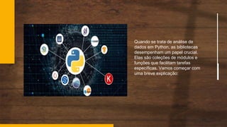 Biblioteca e Pacotes Python para Análise de Dados | PPT