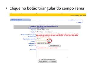 • Clique no botão triangular do campo Tema
 