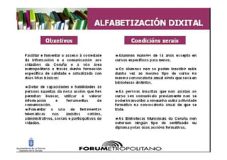 Biblioteca forum metropoliano, actividades y programas