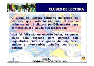 Biblioteca forum metropoliano, actividades y programas
