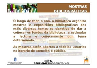 Biblioteca forum metropoliano, actividades y programas