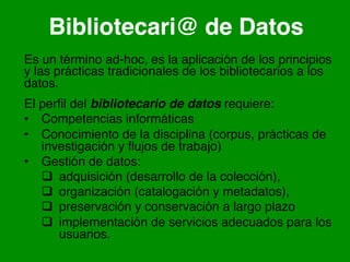 COMPETENCIAS
•  Estadística, Algebra y Programación
•  Tecnologías y Formatos Abiertos
•  Estrategia, Análisis y Gestión
•  Design Thinking + Canvas
•  Comunicación (oral, escrita, visual y audiovisual)
•  Diseño Centrado en el Usuario (UX)
 