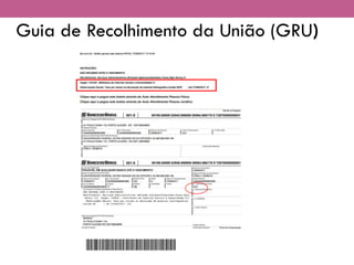 Guia de Recolhimento da União (GRU)
 