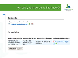 Marcas y rastreo de la Información
 