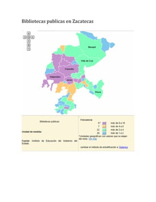 Bibliotecas publicas en Zacatecas
 