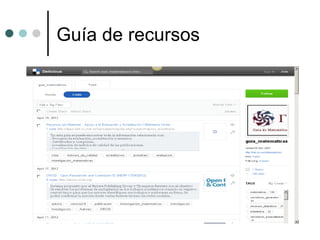 Guía de recursos
 