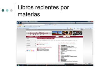 Libros recientes por
materias
 