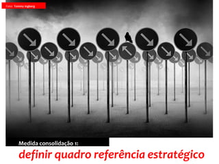 Foto: Tommy Ingberg
definir quadro referência estratégico
Medida consolidação 1:
 