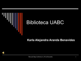 Biblioteca UABC Karla Alejandra Aranda Benavides 