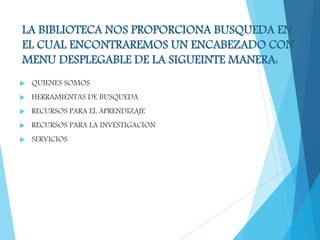 Biblioteca virtual | PPTX