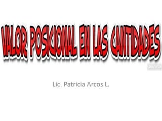 Lic. Patricia Arcos L.
 