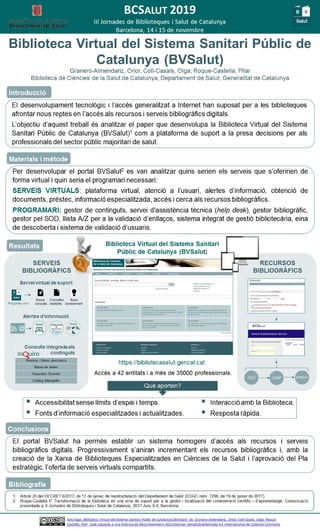 Biblioteca Virtual del Sistema Sanitari Públic de Catalunya - #BCSalut19