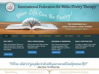 X Encontro de Bibliotecas de FamalicãoMarisa Pedrosa 25 de novembro de 2017
 