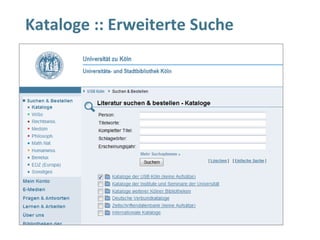 Kataloge :: Erweiterte Suche
 