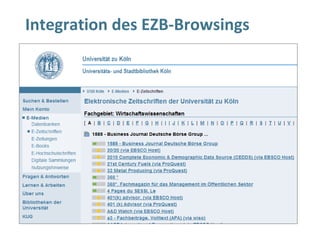 Integration des EZB-Browsings
 