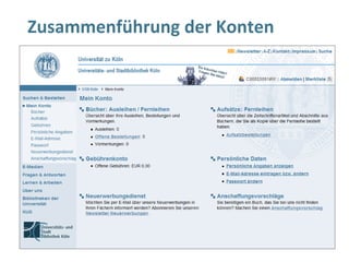 Zusammenführung der Konten
 