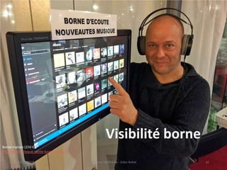Visibilité borne
22/11/2018 BibCamp MDDrôme - Gilles Rettel 32
Borne maison (250 €))
http://mediatheque.sainte-luce-loire....