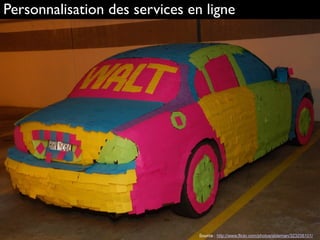 Source : http://www.flickr.com/photos/ableman/323256101/
Personnalisation des services en ligne
 