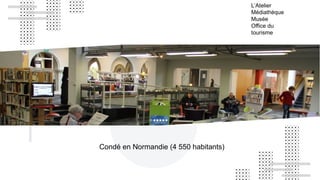 L’Atelier
Médiathèque
Musée
Office du
tourisme
Condé en Normandie (4 550 habitants)
 