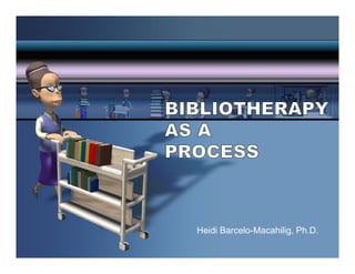 BIBLIOTHERAPY
AS A
PROCESS



  Heidi Barcelo-Macahilig, Ph.D.
 