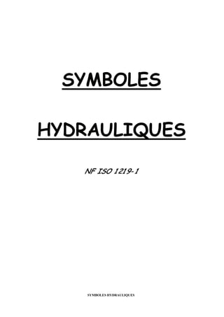 SYMBOLES HYDRAULIQUES
SYMBOLES
HYDRAULIQUES
NF ISO 1219- 1
 