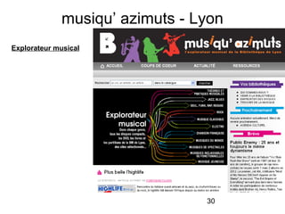 30
musiqu’ azimuts - Lyon
Explorateur musical
 