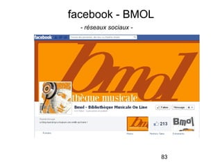 83
facebook - BMOL
- réseaux sociaux -
 