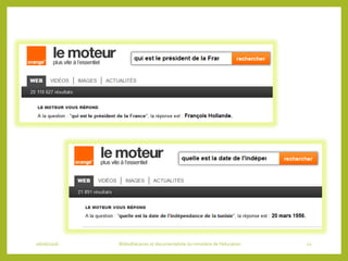 06/06/2016 Bibliothécaires et documentaliste du ministère de l’éducation 22
 