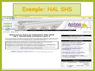 Exemple: HAL SHS
06/06/2016 Bibliothécaires et documentaliste du ministère de l’éducation 70
 