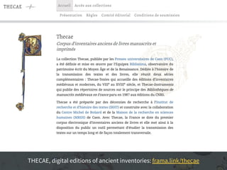 THECAE, digital editions of ancient inventories: frama.link/thecae
 