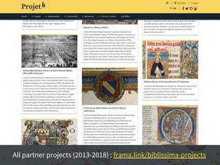 All partner projects (2013-2018) : frama.link/biblissima-projects
 