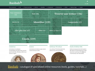 Baobab - catalogue of specialized online resources (tools, guides, tutorials...)
 