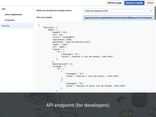 API endpoint (for developers)
 