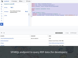 SPARQL endpoint to query RDF data (for developers)
 