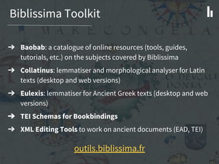 Biblissima: Connecting Manuscripts Collections Slide 27