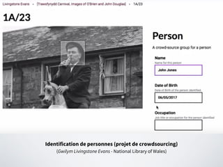 Identification de personnes (projet de crowdsourcing)
(Gwilym Livingstone Evans - National Library of Wales)
 