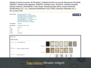 Page Edition (Mirador intégré)
 